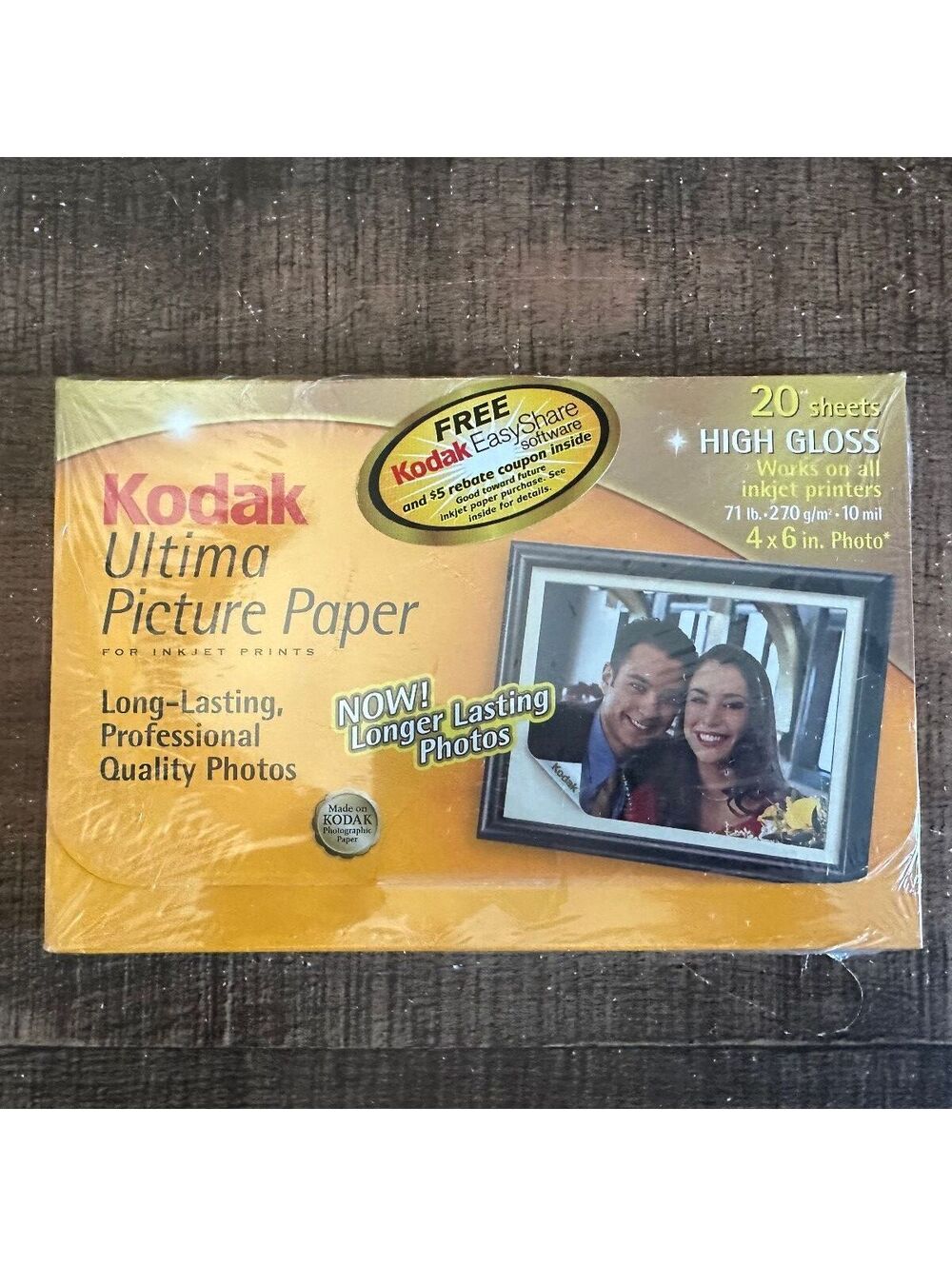 Kodak Ultima Picture Paper 20 Sheets High Gloss 4x6 in. for Inkjet Printers